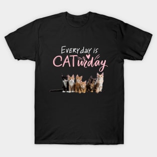 Everyday Is Caturday Quote For Cat Lovers T-Shirt